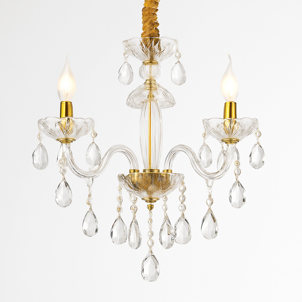 Lustre Cristal Transparent Moderne LED