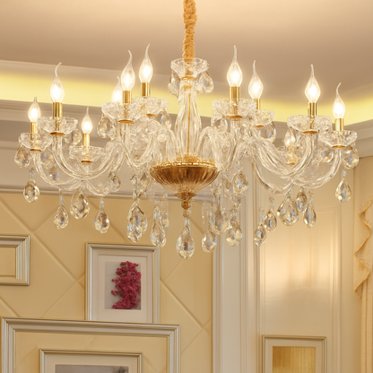 Lustre Cristal Transparent Moderne LED