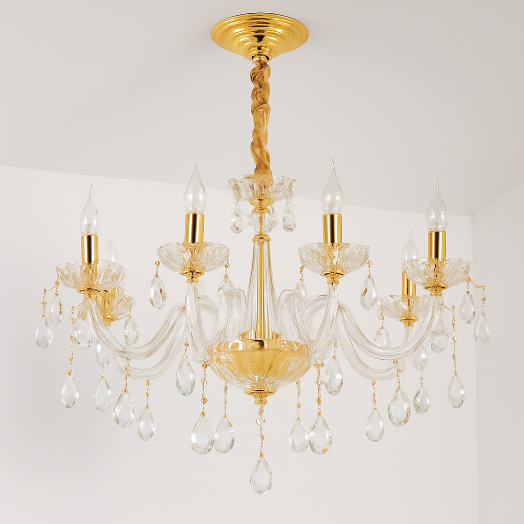 Lustre Cristal Transparent Moderne LED