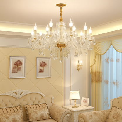 Lustre Cristal Transparent Moderne LED