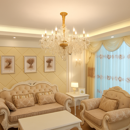 Lustre Cristal Transparent Moderne LED