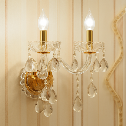 Lustre Cristal Transparent Moderne LED