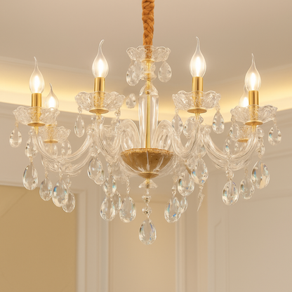 Lustre Cristal Transparent Moderne LED