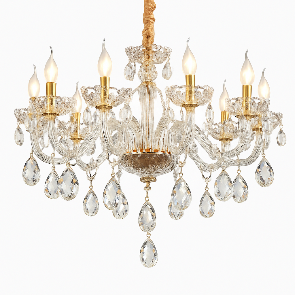 Lustre Cristal Transparent Moderne LED