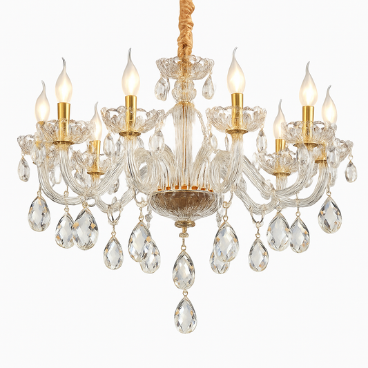 Lustre Cristal Transparent Moderne LED