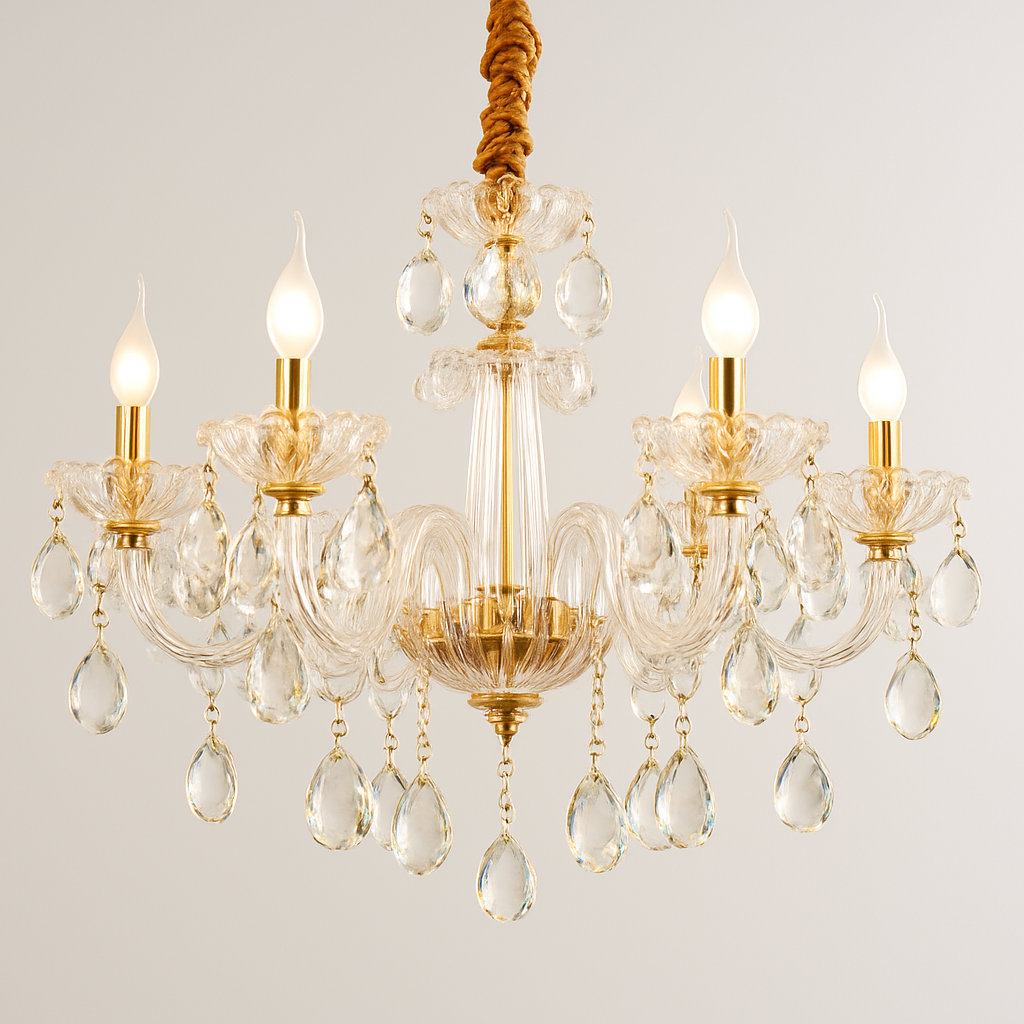 Lustre Cristal Transparent Moderne LED
