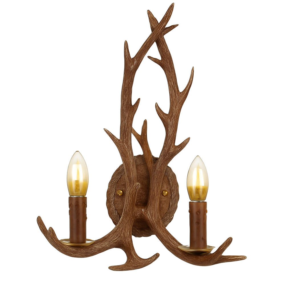 Lustre Bois de Cerf Résine - Ambiance Naturelle & Moderne