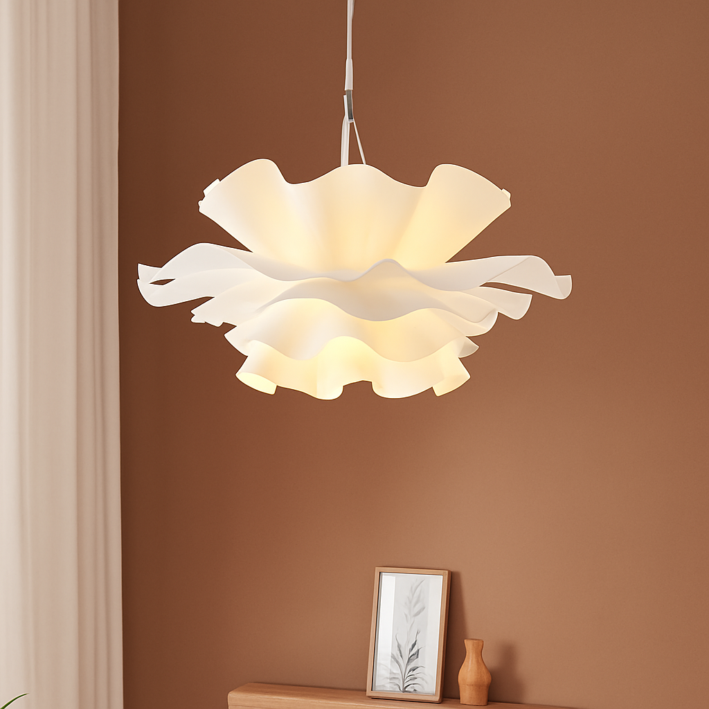 Lustre Design Nordique Fleurs Blanches