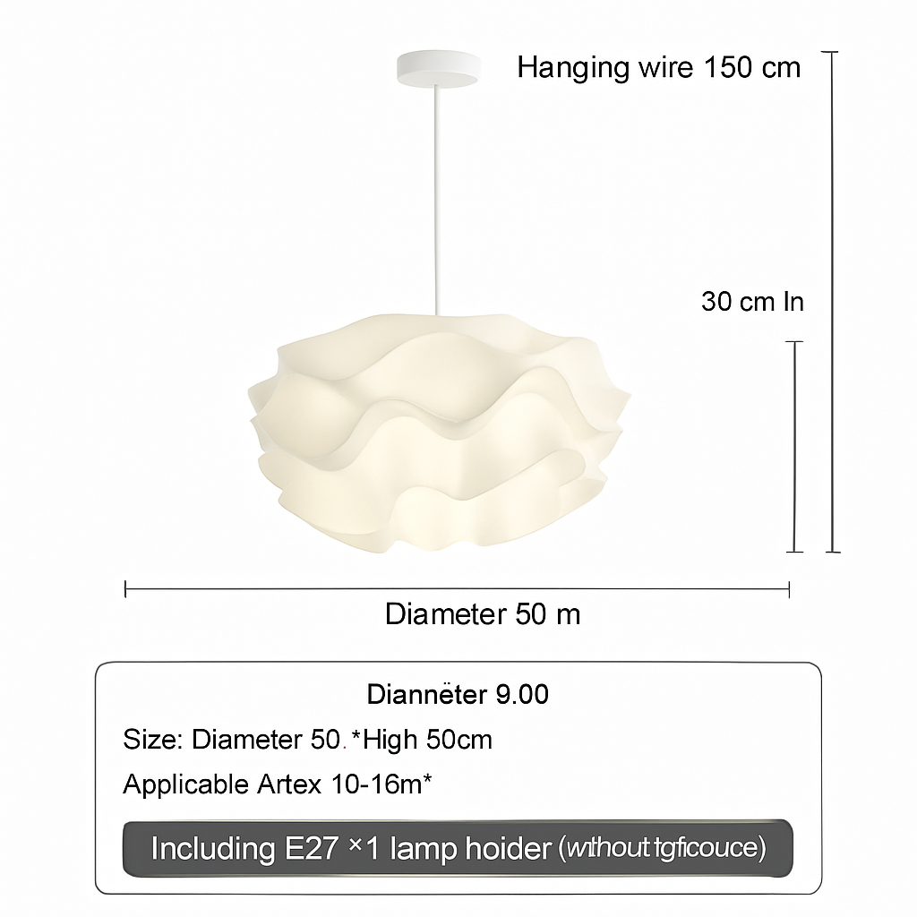 Lustre Design Nordique Fleurs Blanches
