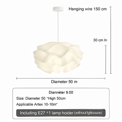 Lustre Design Nordique Fleurs Blanches