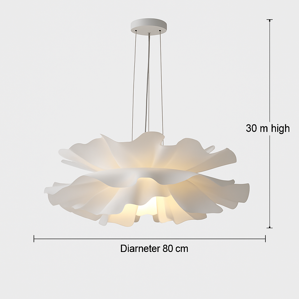 Lustre Design Nordique Fleurs Blanches