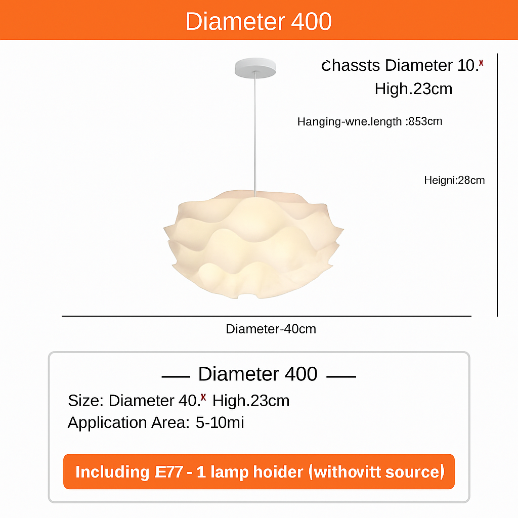 Lustre Design Nordique Fleurs Blanches