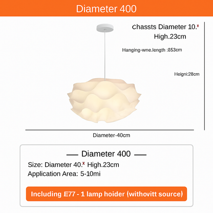 Lustre Design Nordique Fleurs Blanches