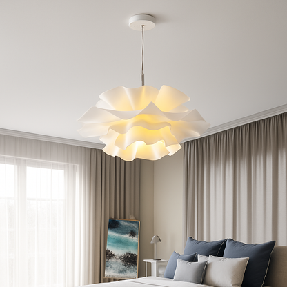 Lustre Design Nordique Fleurs Blanches