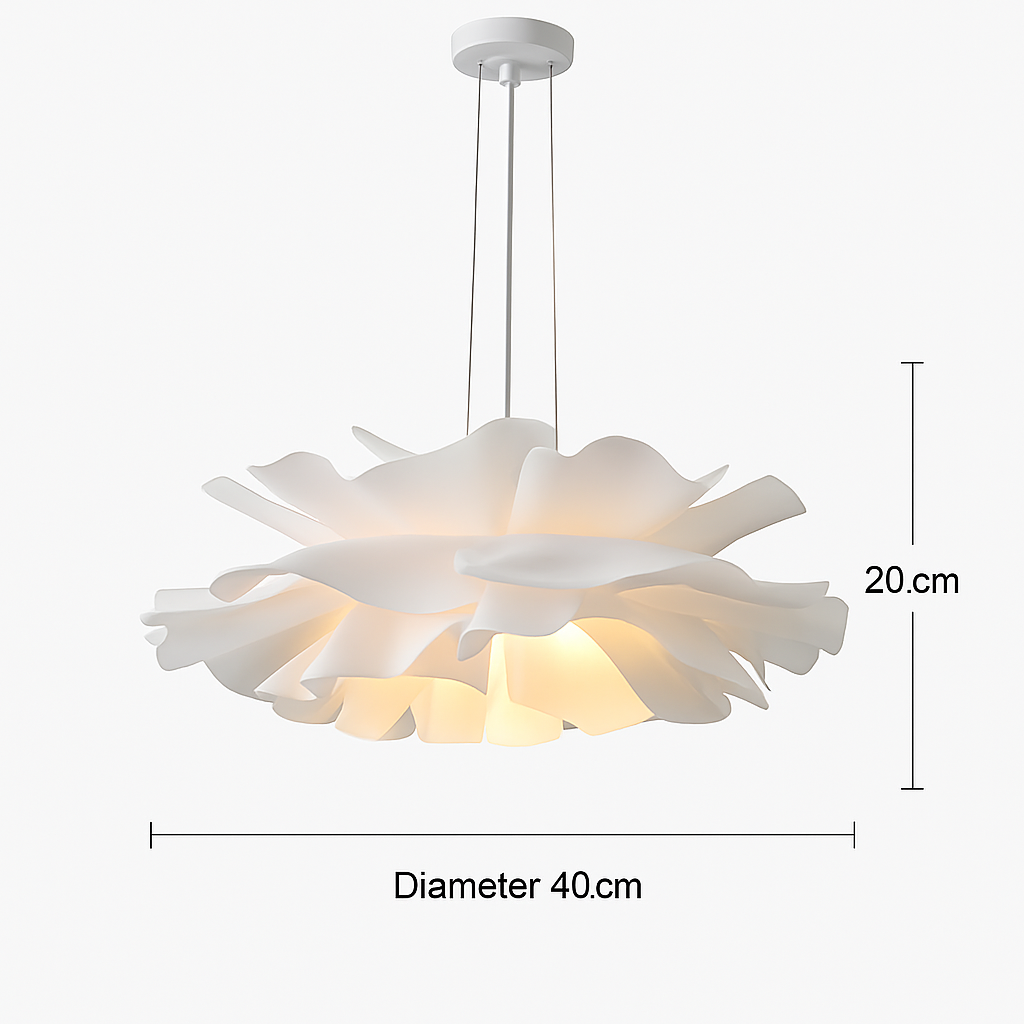 Lustre Design Nordique Fleurs Blanches