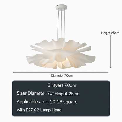 Lustre Design Nordique Fleurs Blanches