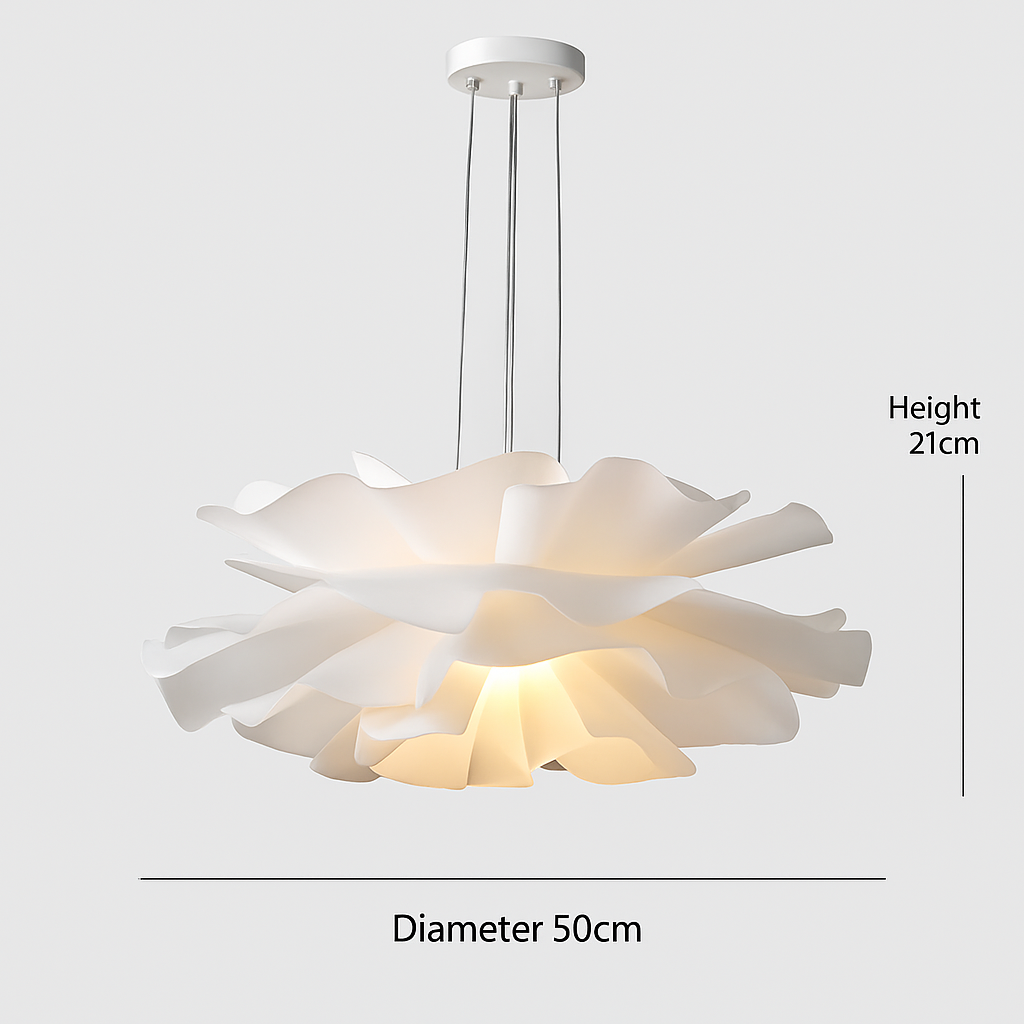Lustre Design Nordique Fleurs Blanches