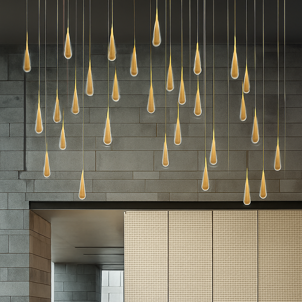 Lustre Cristal Goutte d'Eau Moderne LED