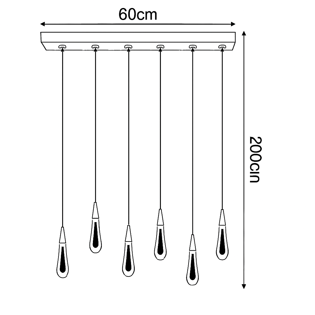 Lustre Cristal Goutte d'Eau Moderne LED