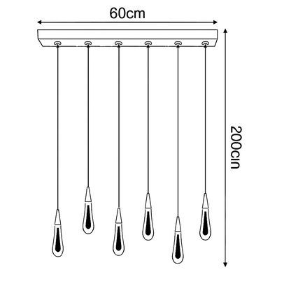 Lustre Cristal Goutte d'Eau Moderne LED