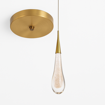 Lustre Cristal Goutte d'Eau Moderne LED