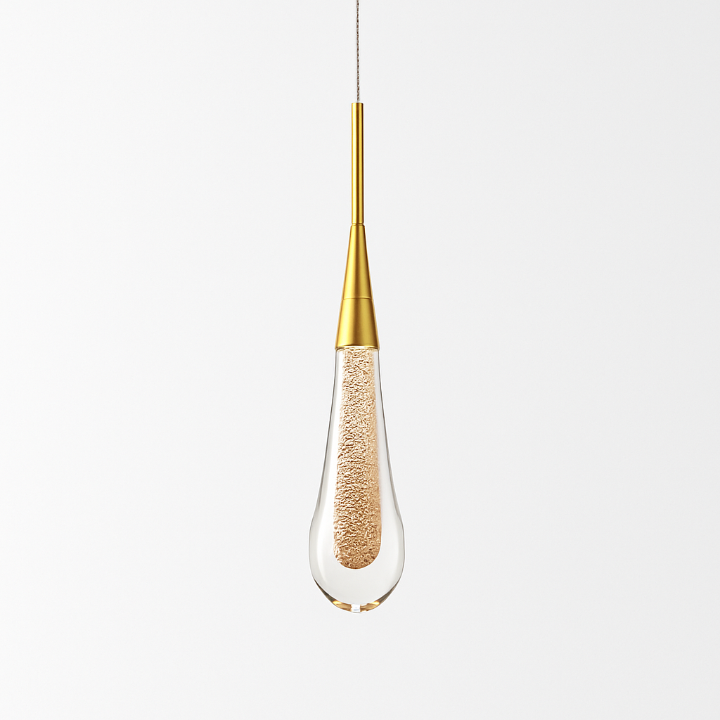 Lustre Cristal Goutte d'Eau Moderne LED