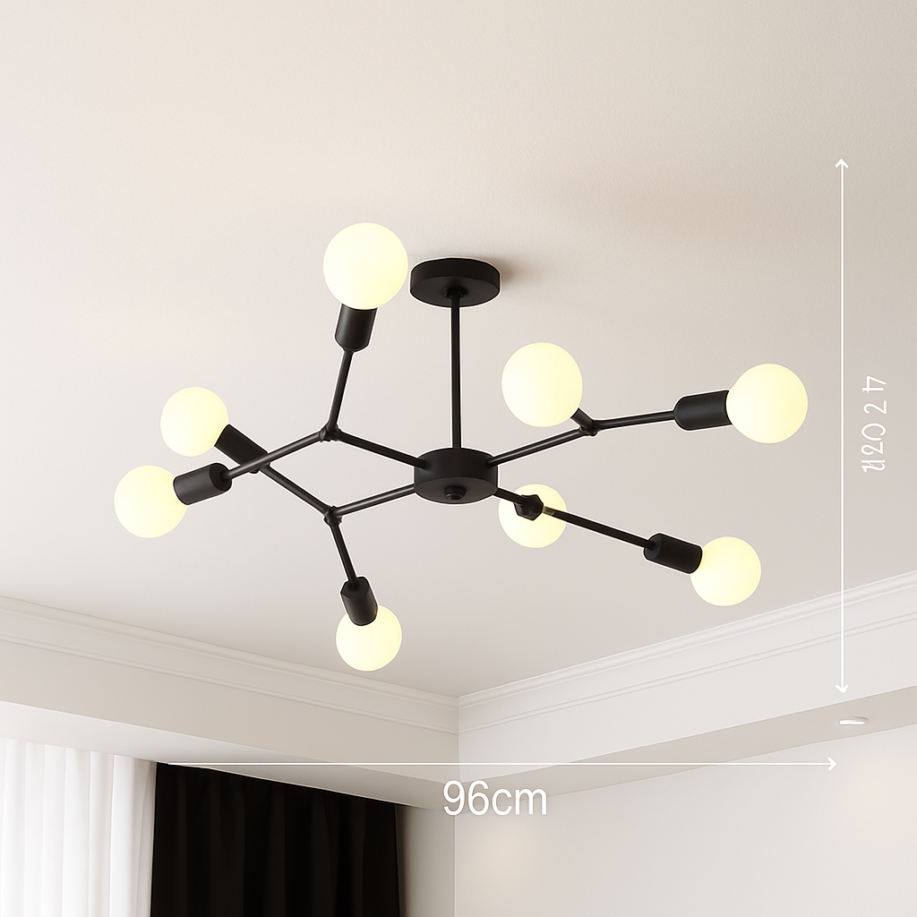 Lustre LED Industriel Rally Métal Design