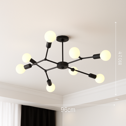 Lustre LED Industriel Rally Métal Design