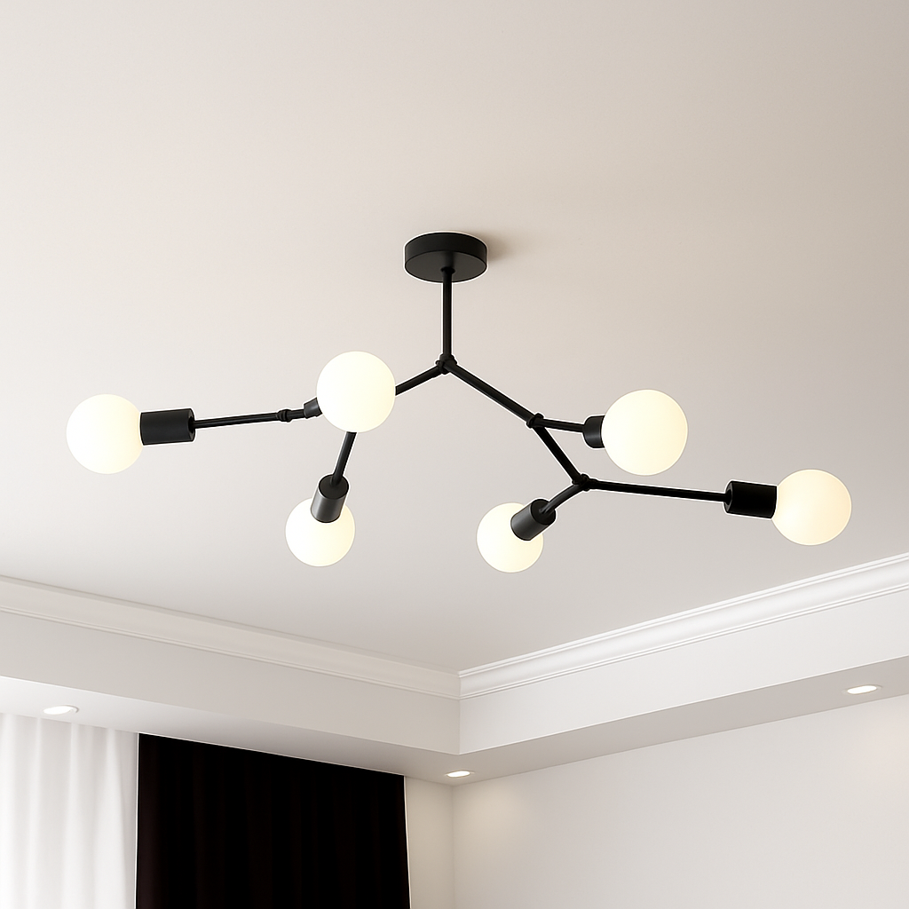 Lustre LED Industriel Rally Métal Design