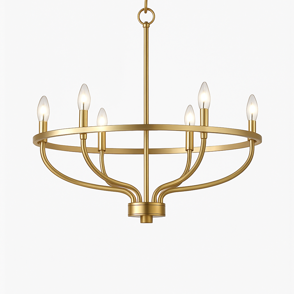 Lustre Industriel Rétro Fer 6 Têtes Wecus