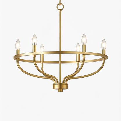 Lustre Industriel Rétro Fer 6 Têtes Wecus