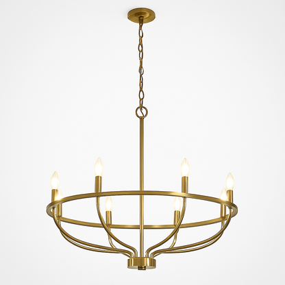 Lustre Industriel Rétro Fer 6 Têtes Wecus