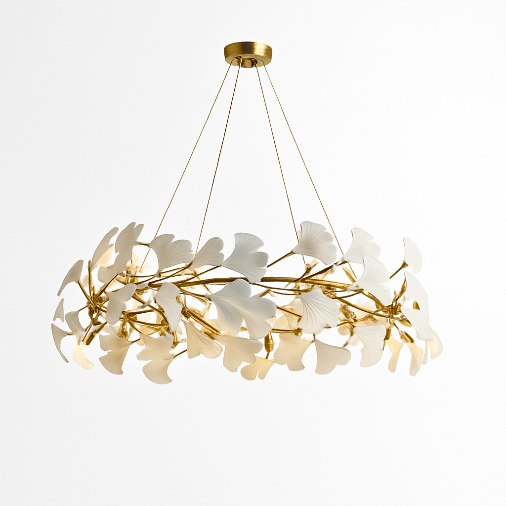 Lustre LED Ginkgo Céramique Design Moderne