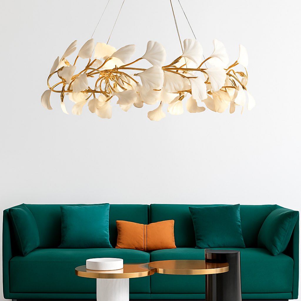 Lustre LED Ginkgo Céramique Design Moderne