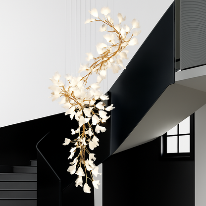 Lustre LED Ginkgo Céramique Design Moderne