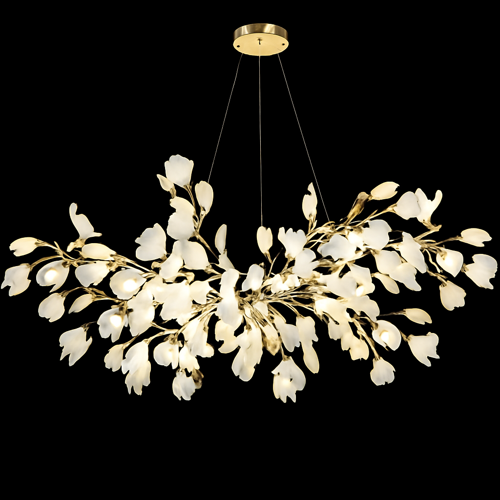 Lustre LED Ginkgo Céramique Design Moderne