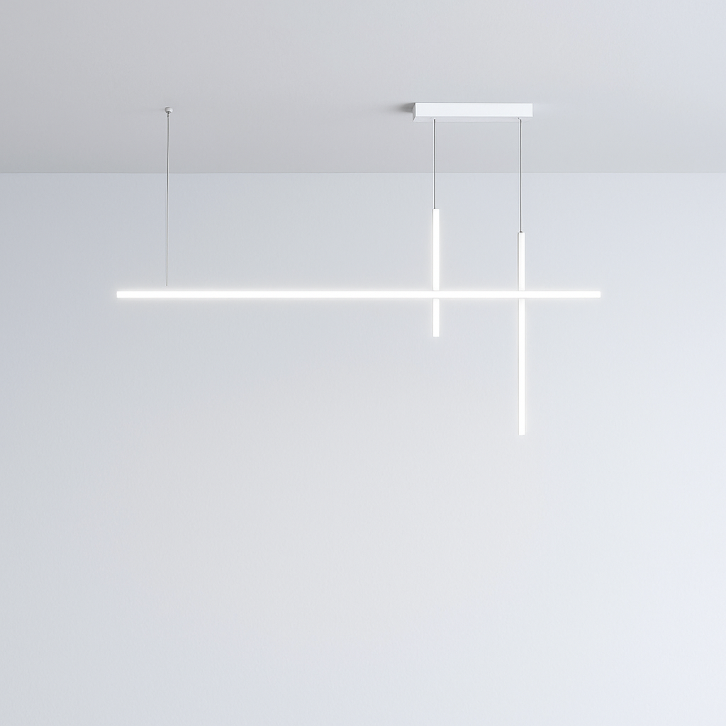 Lustre LED Noir Minimaliste Design Dimmable