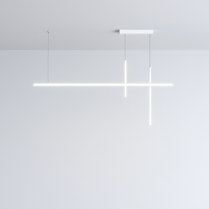 Lustre LED Noir Minimaliste Design Dimmable