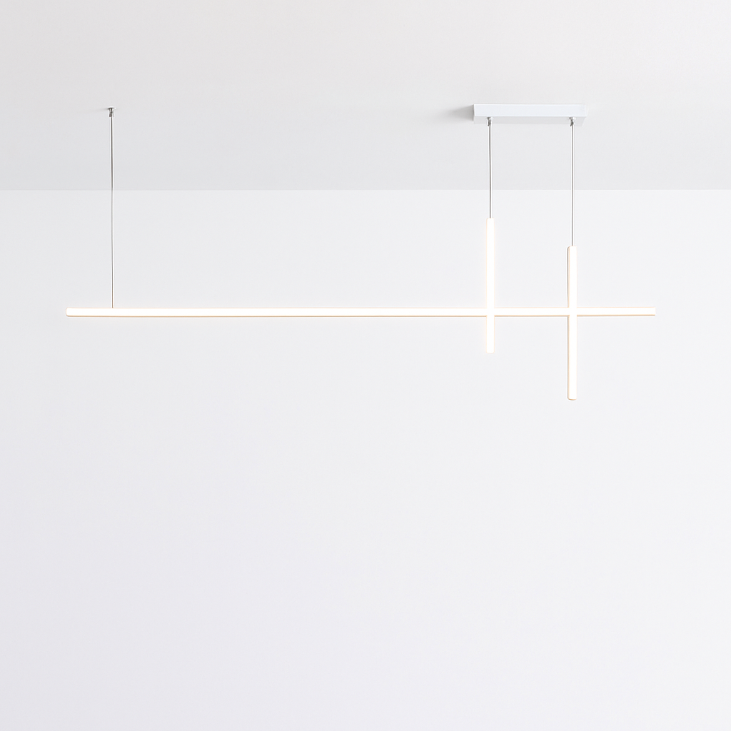 Lustre LED Noir Minimaliste Design Dimmable