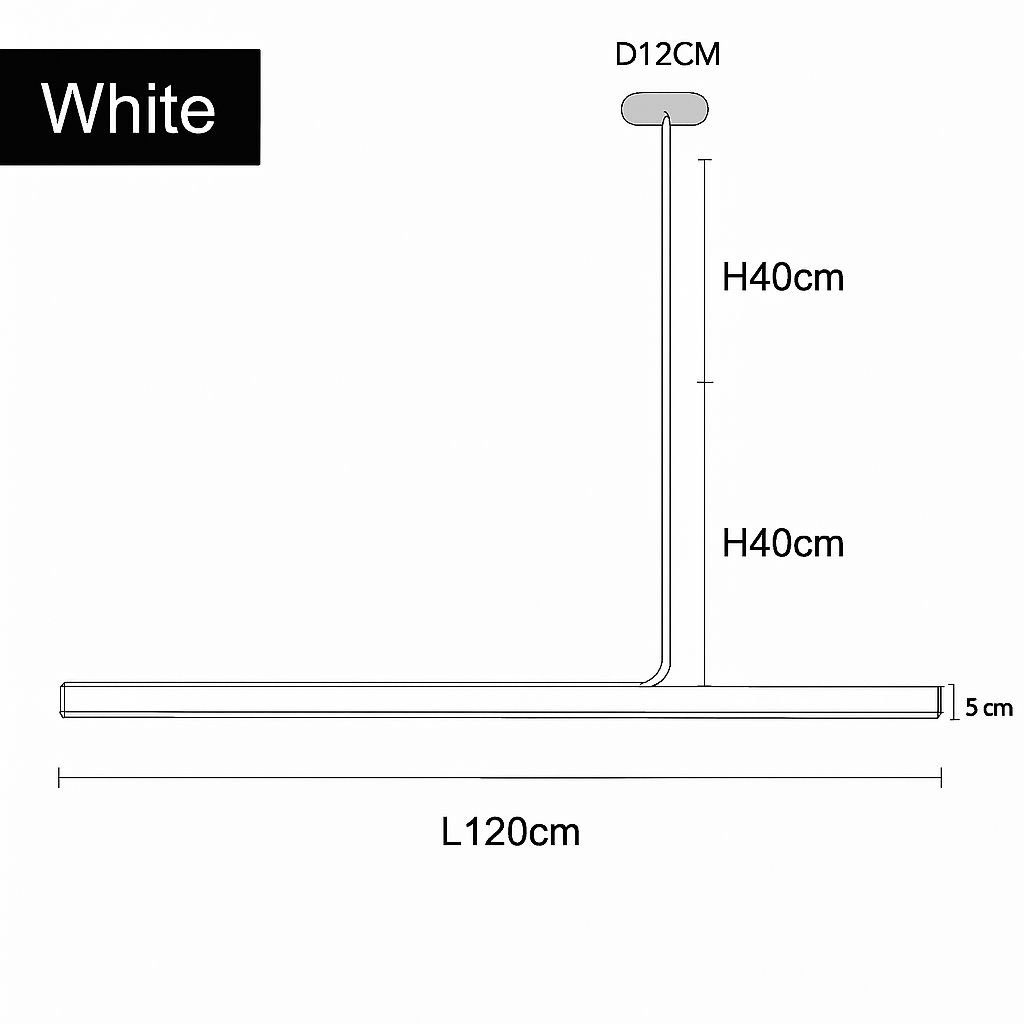 Lustre LED Long Moderne Dimmable