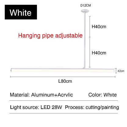 Lustre LED Long Moderne Dimmable