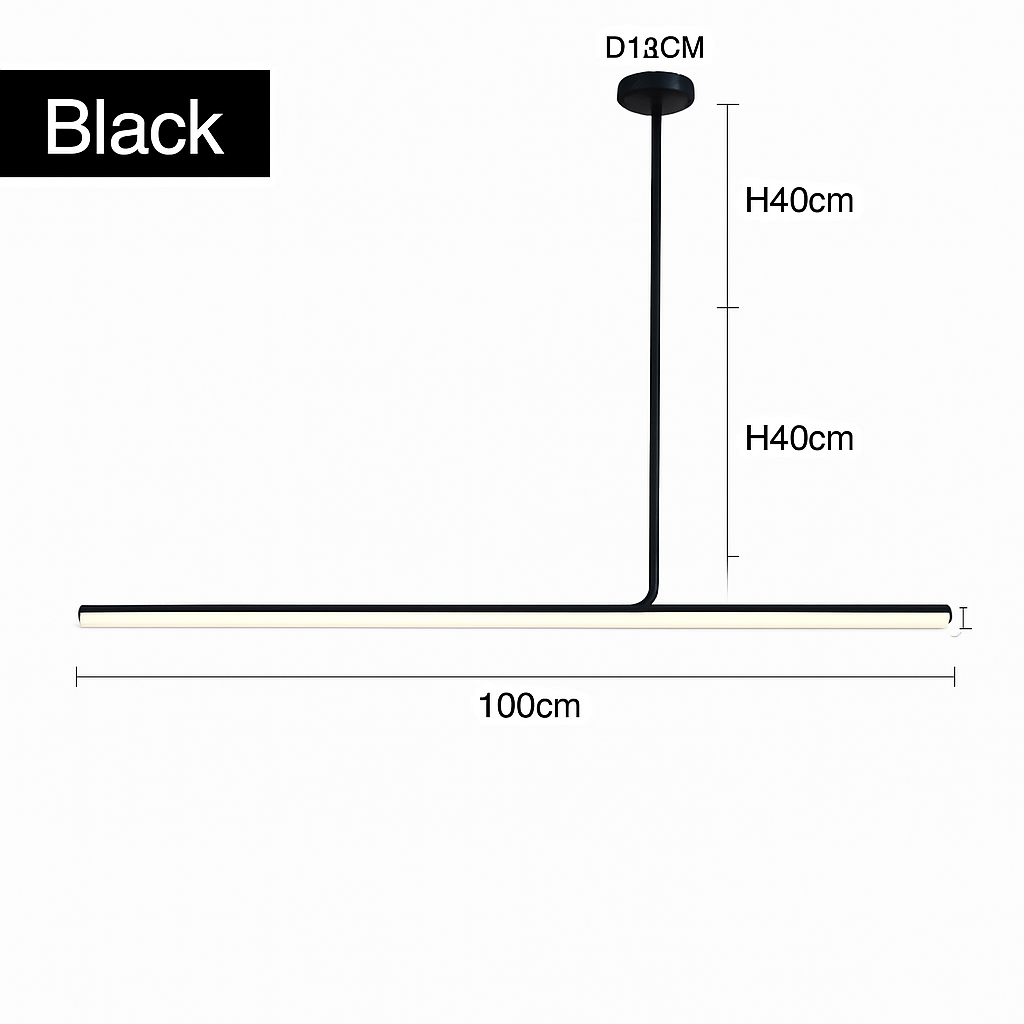 Lustre LED Long Moderne Dimmable