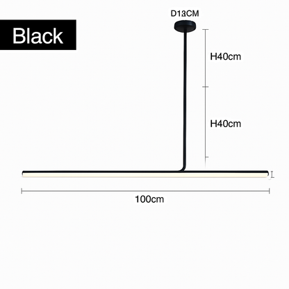 Lustre LED Long Moderne Dimmable