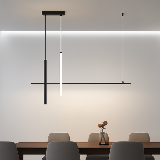 Lustre LED Minimaliste Dimmable Noir SANDYHA