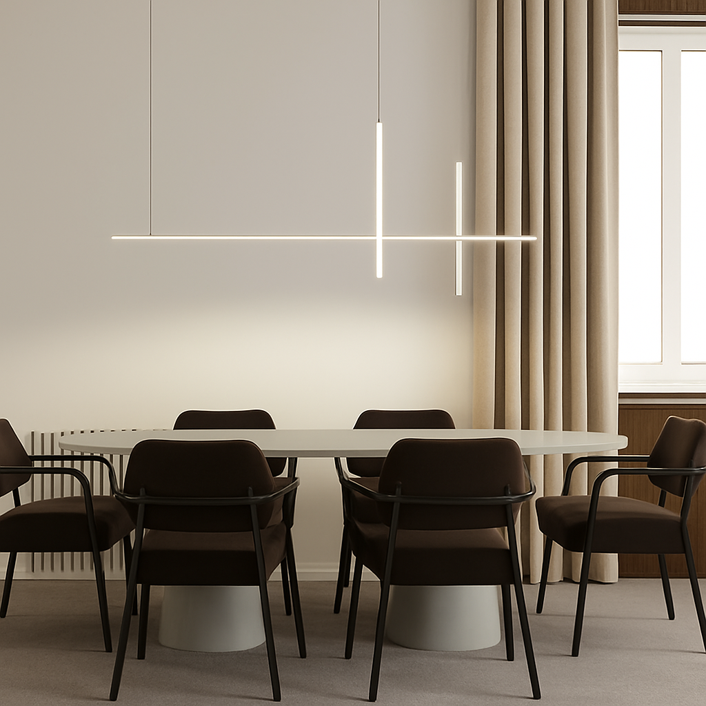 Lustre LED Minimaliste Dimmable Noir SANDYHA