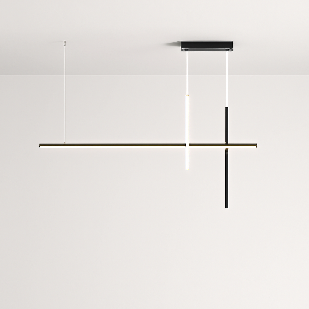 Lustre LED Minimaliste Dimmable Noir SANDYHA