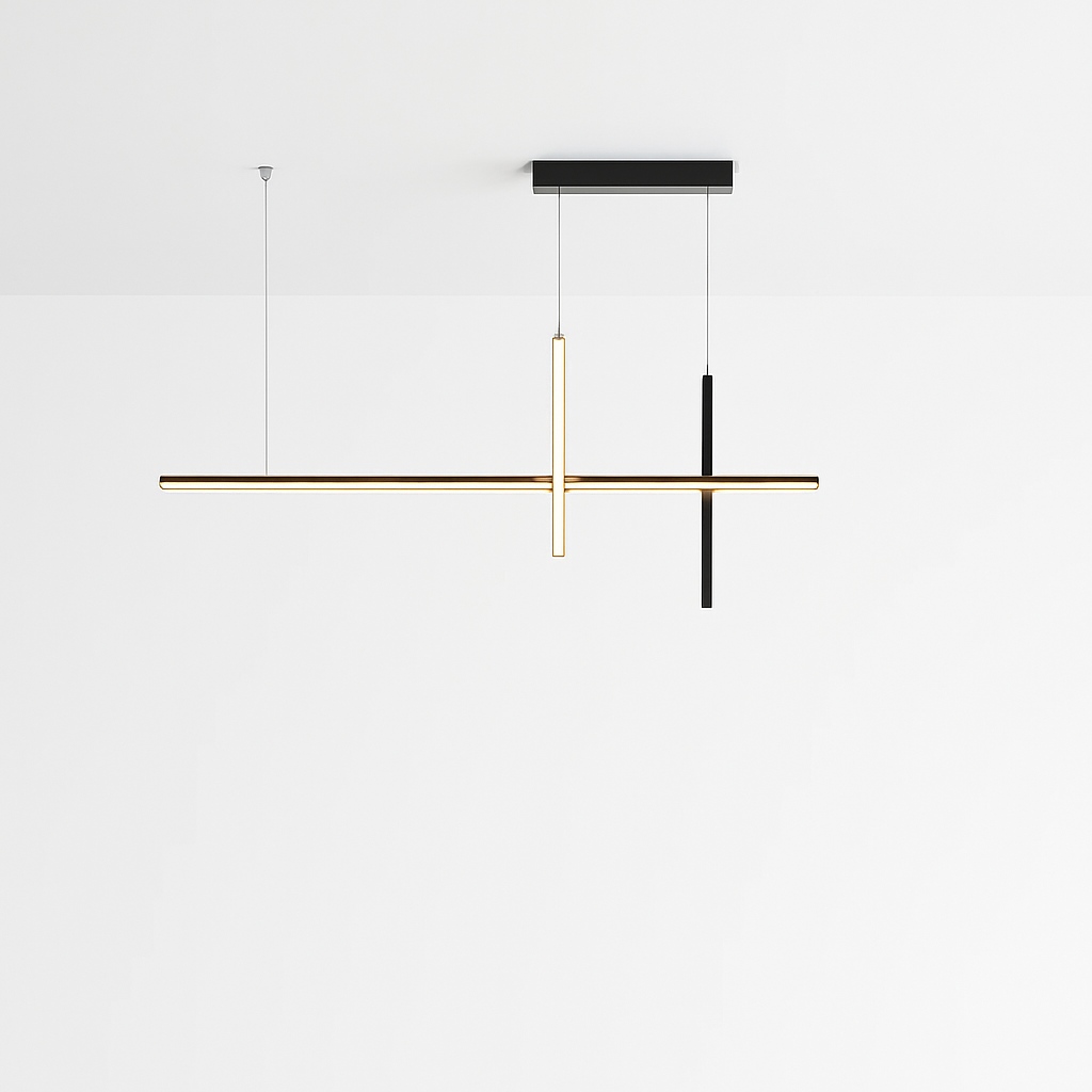 Lustre LED Minimaliste Dimmable Noir SANDYHA