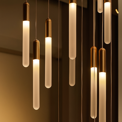 Lustre LED Doré Minimaliste CAMPEGGI