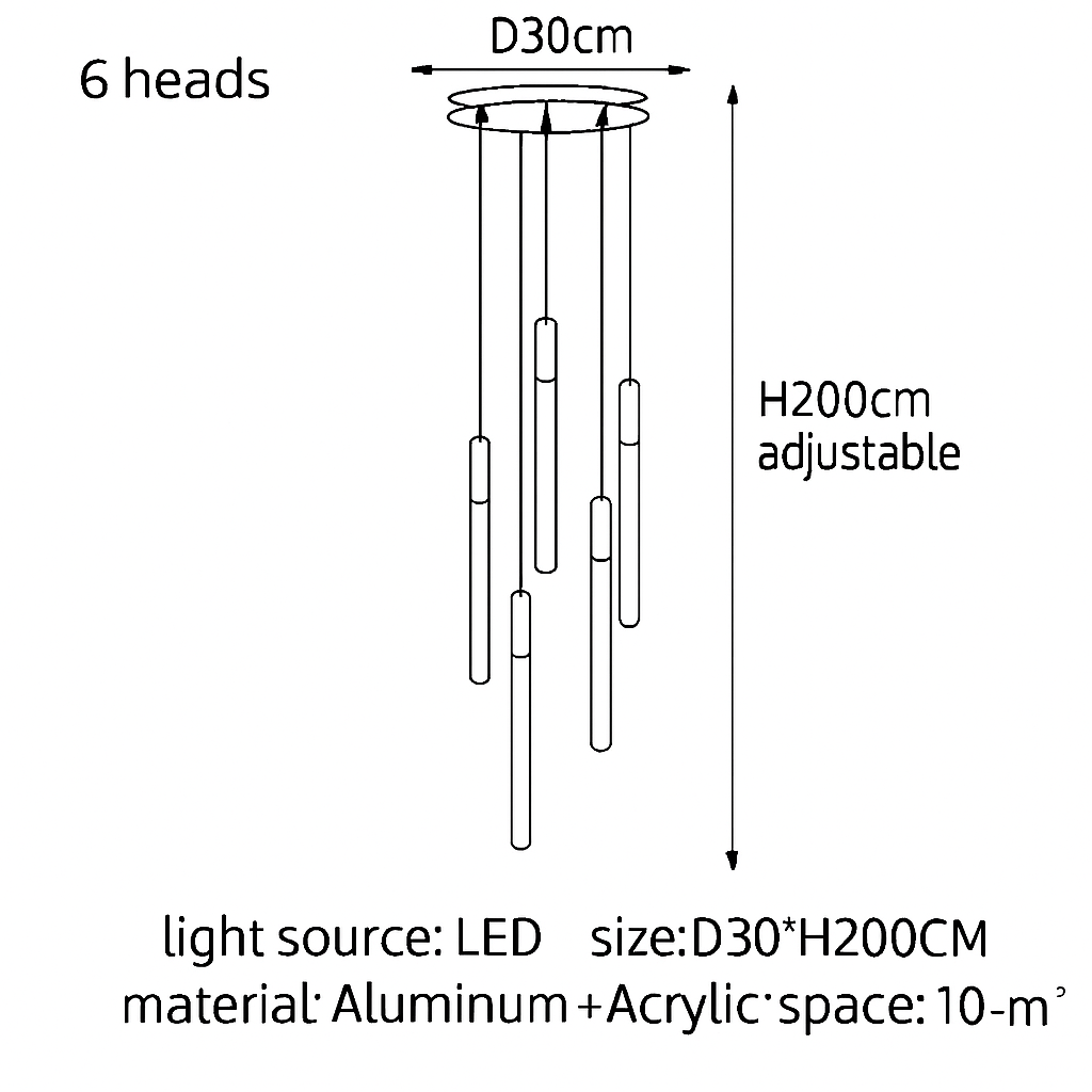 Lustre LED Doré Minimaliste CAMPEGGI