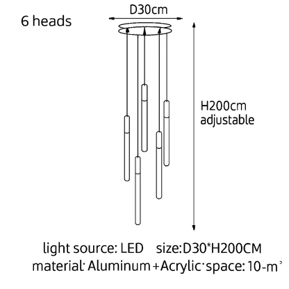 Lustre LED Doré Minimaliste CAMPEGGI